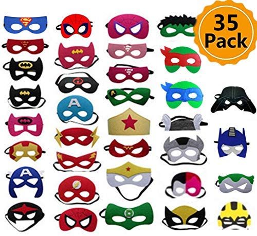 40 Maschere Supereroi Per Bambini - Feste, Halloween, Cosplay, Con Cordino Regolabile - Foto 2