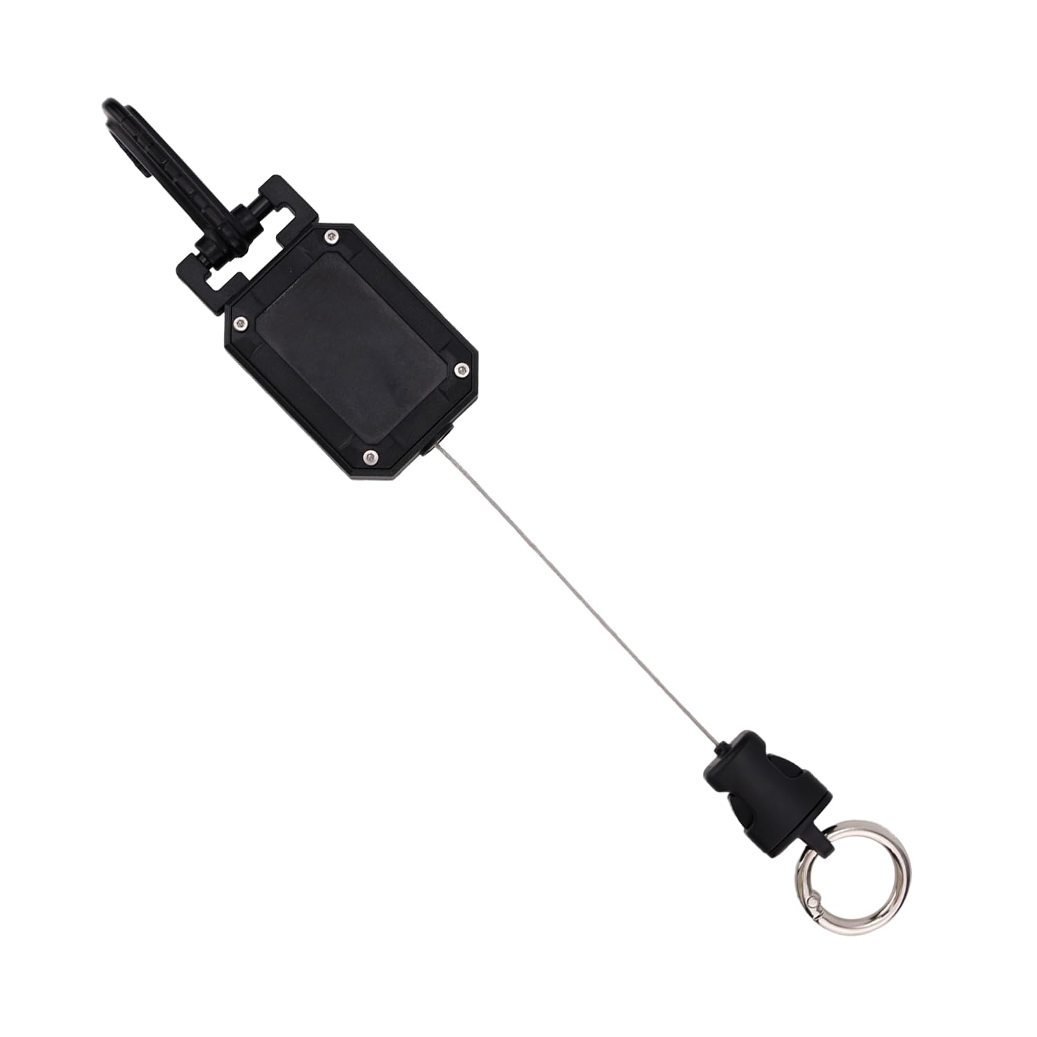 Supporto Retrattile Microfono CB, Gancio Retrattile per Microfono CB con Clip in Acciaio Inossidabile Supporto per Camion Zaini Auto Cinture di Sicurezza