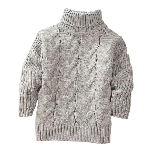 Girls Knit Solid Color Sweaters Long Sleeve Turtleneck High Collar Pullover Casual Tops Fall Winter Sweaters Clothes