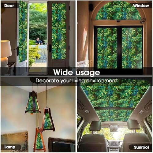 Vinilo decorativo ventana 15.7x118 in verde miniatura 5