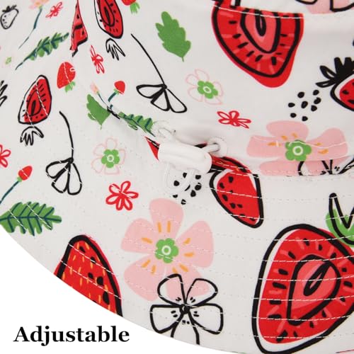 Sombrero de sol para bebé ajustable con protección UPF 50+ para niños rojo 5