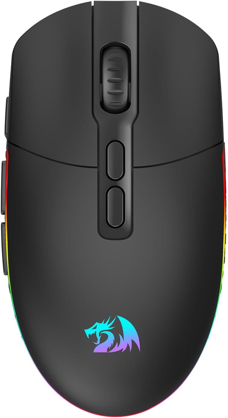 M719-WL Wireless Gaming Mouse, BT/2.4G/Wired, 24,000DPI RGB, Lightweight, 3.1 oz (89 g), Macro Compatible, Continuous Shooting Function, Programmable, 8 Buttons, Rechargeable, PC/Mac Compatible