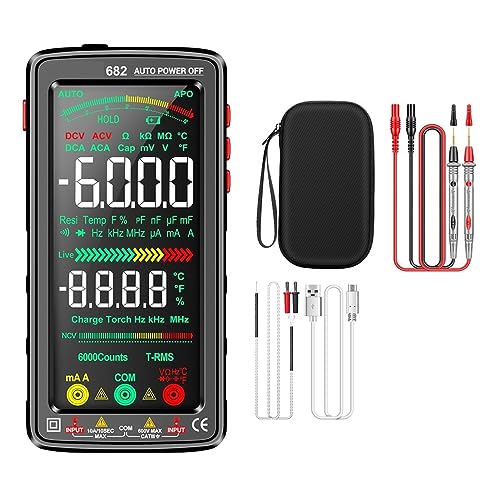 �X�}�[�g�f�W�^���}���`���[�^�[�d���Ód�e�ʌv�I�[���_�C�I�[�h�e�X�^�[6000�J�E���gAC/DC����c�[�� ���S�A���@�\�A���m(682 Black)