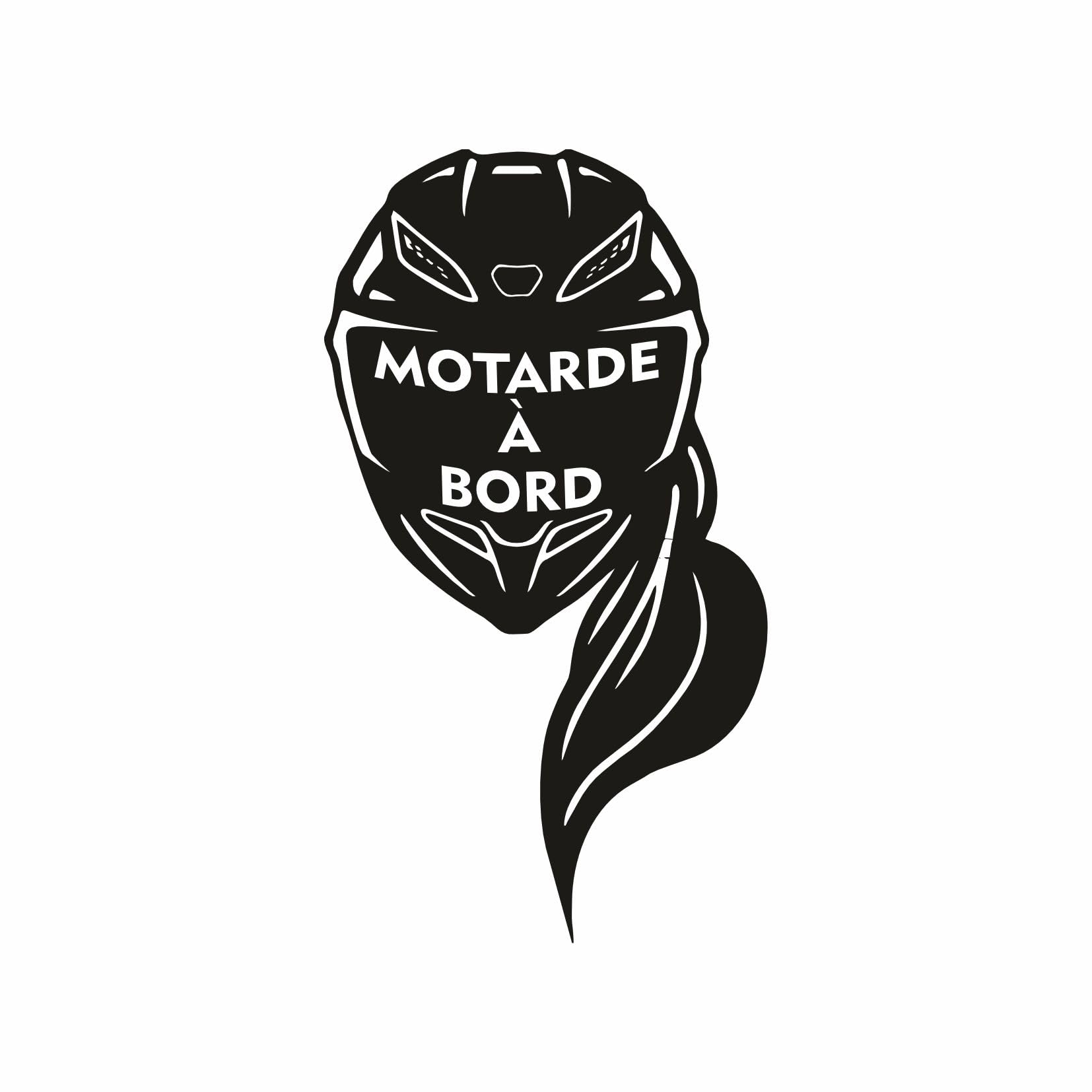 Autocollant voiture motarde à bord Graphstick vinyle noir 10 Count