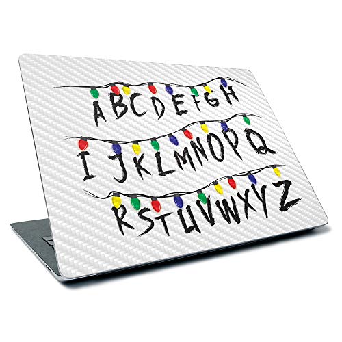 Image of MightySkins Carbon Fiber Skin for Microsoft Surface Laptop 3 13.5 inch (2019) - Stranger Alphabet | Textured Carbon Fiber Finish | Easy to Apply, Remove, and Change Styles | Made in The USA