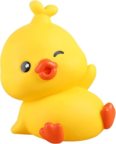 Banco de dinero de pato amarillo, diseño de pato inastillable, gran capacidad para niños, regalos de cumpleaños (amarillo, 8.7 x 6.7 in)