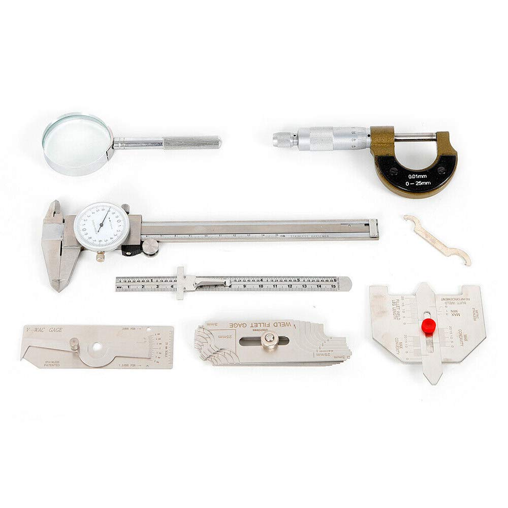 Wanlecy Welding Gauge Tool Inspection Kit, Scale Sliding Clip Depth