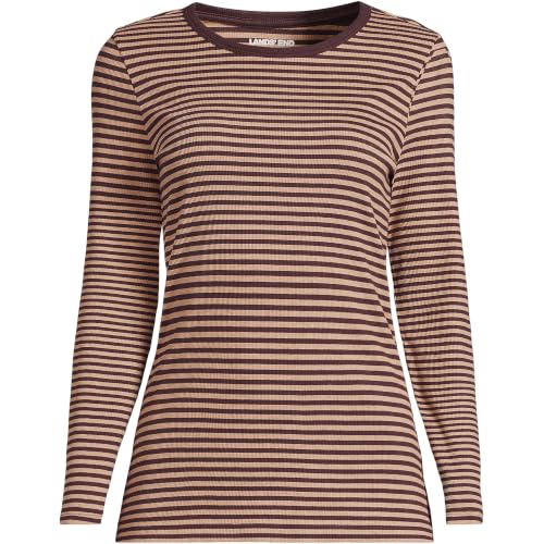 Image of Lands' End Women's Cotton Rib Knit T-Shirt