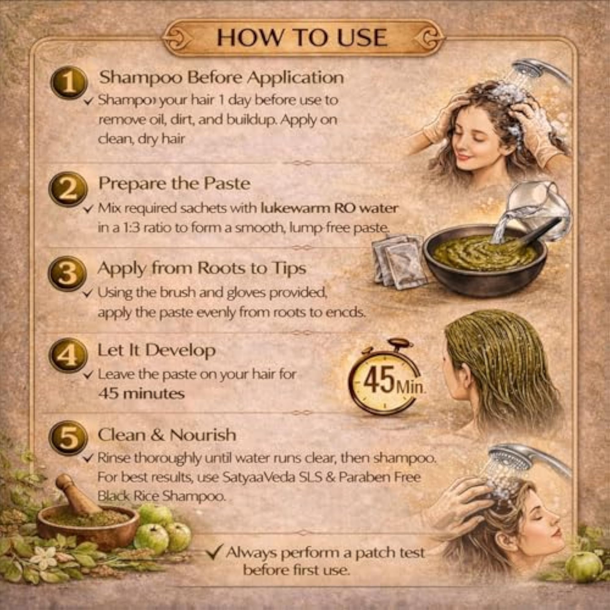 Natural Black Ammonia Free Herbal Hair Colour with 9 Herbs