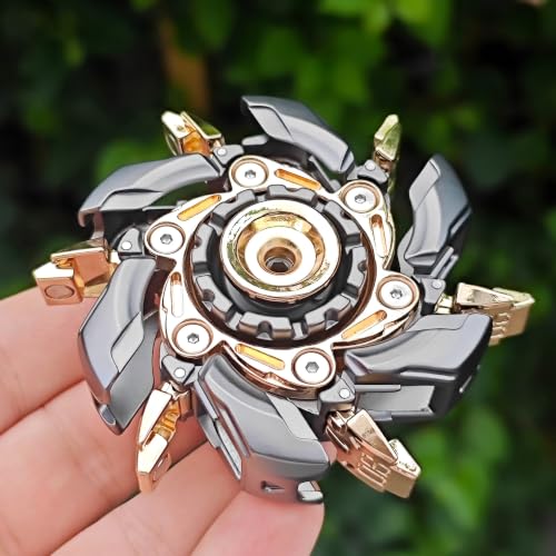 Image of T-Conceal EDC Fidget Sliders Open Armor Spinning TopFidget Toys Stress Relief for Adults Magnetic Metal (Gray Gold)