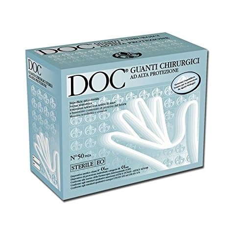 Guantes Quirúrgicos Desechables DOC de Látex Puro con Polvo Cover