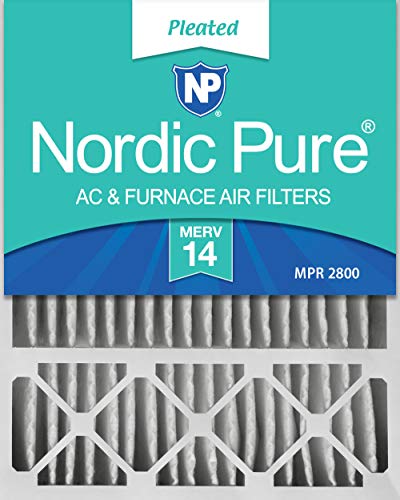 Nordic Pure 20x25x5 MERV 14 Pleated Lennox X6673_X6675 Replacement AC Furnace Air Filters 4 Pack
