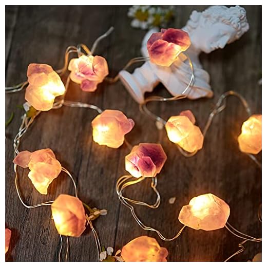 Amethyst Gem Fairy Lights by Geode Décor