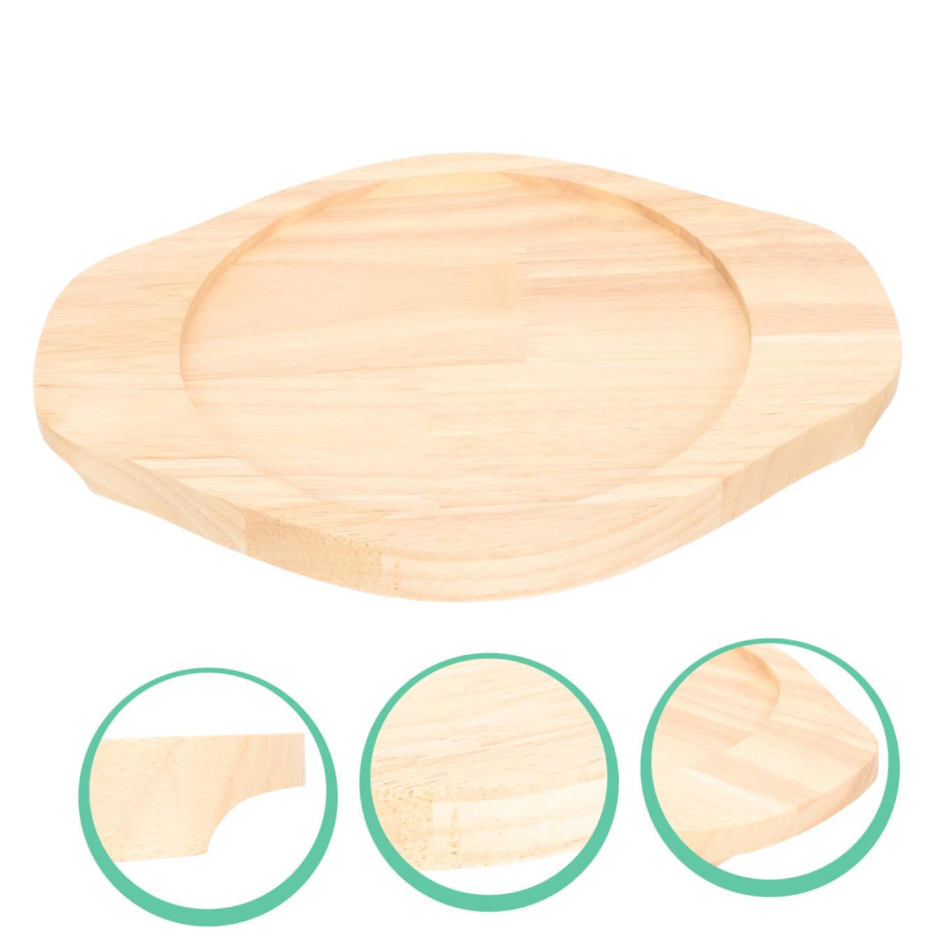 Salvamanteles Diseño y Elegante de Madera Redondo para Proteger Mesa de Quemaduras y Manchas Adecuado para Hogar y Bar