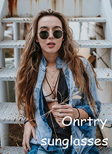 Small Round Polarized Sunglasses for Men Women Classic Circle Metal Frame Sun Glasses 2 Pack3