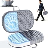 Gel Enhanced Travel Airplane Seat Cushion for Long Flights, Waterproof Stadium Portable Memory Foam Seat Cushion for Kayaking, Camping, Bleachers, Car, Folding Chair Pads for Tailbone Sciatica Pain