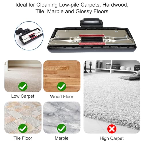 Image of Alrens Vacuum Attachments for Miele Vacuum C1 C2 C3 S2 S4 S5 S6 S8 Series | Includes Vacuum Brush Head, HorseHair Dust Brush, Crevice Tool and More, Ideal for Carpets, Hard Floor & Car Detailing