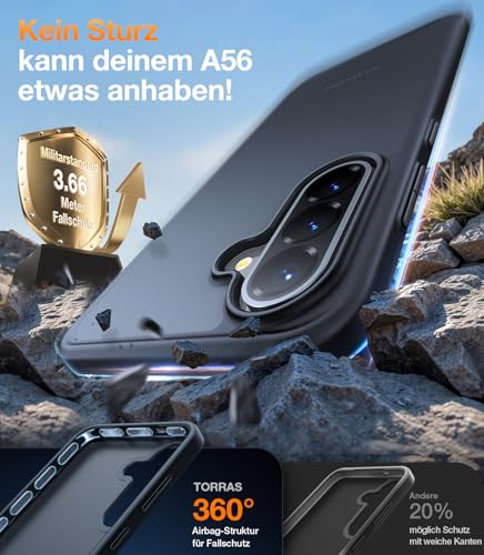 TORRAS Guardian für Samsung Galaxy A56 5G Hülle Schwarz – Ansicht 3