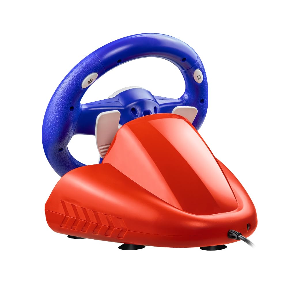 Flashfire Monza Racing Wheel e pedaliera a pedale per Nintendo Switch e PC con funzione di feedback vibrazione.