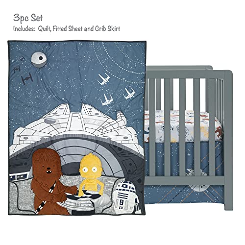 Image of Lambs & Ivy Star Wars Signature Millennium Falcon 3-Piece Baby Crib Bedding Set