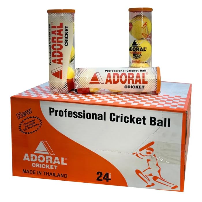 Adoral Shine Tapeball Lot de 3 balles de cricket