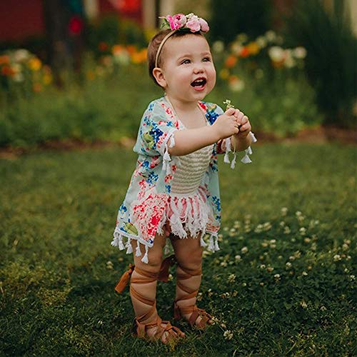 Mligril Baby Girl Floral Headbands Set - 3Pcs Flower Crown Elastic Hairband Newborn Toddler Hair Accessories Gifts For Girls （1-6 Years Old） #TOP1