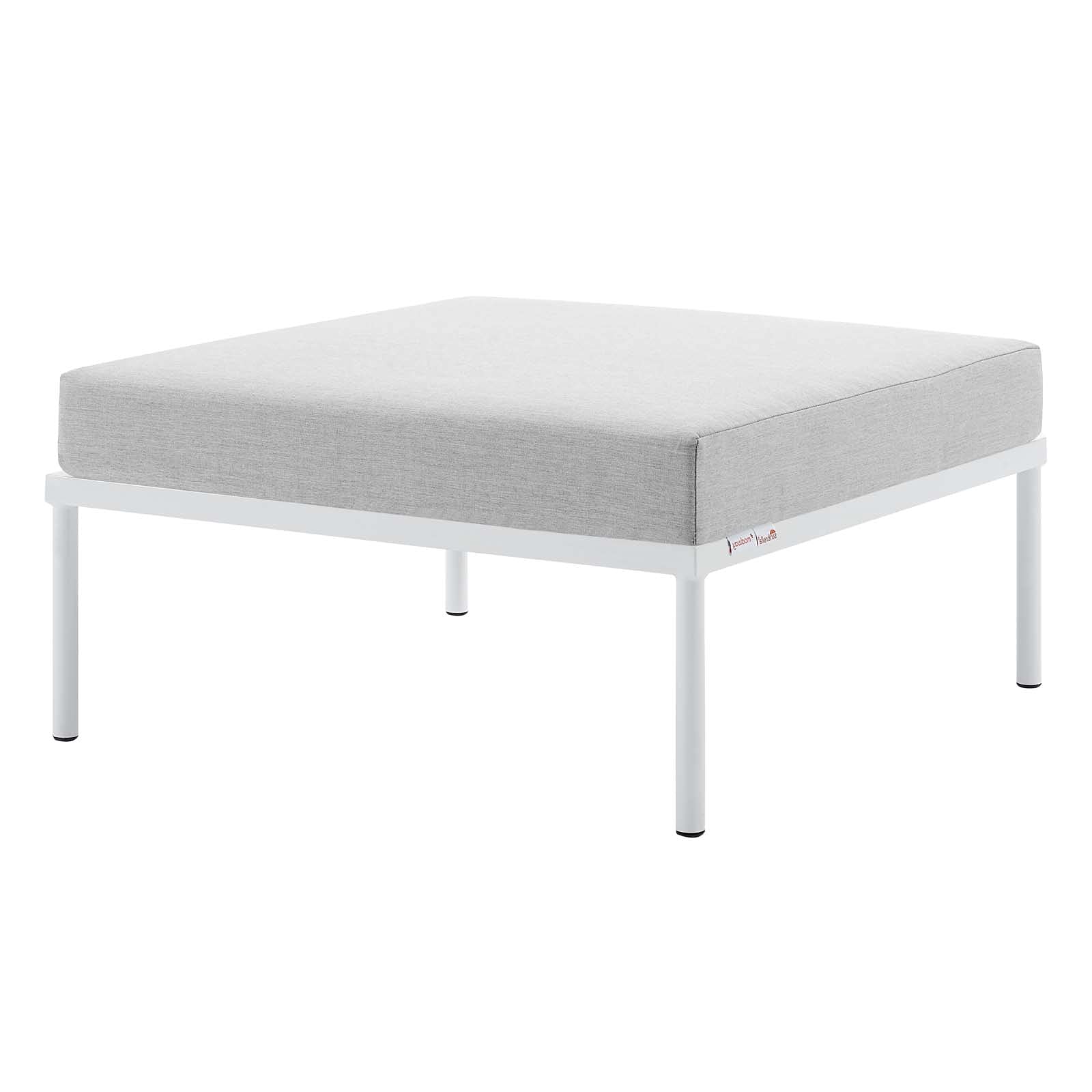 Lounge Chair Ottoman, Aluminum, Metal, Grey Gray, Modern, Outdoor Patio Balcony Bistro