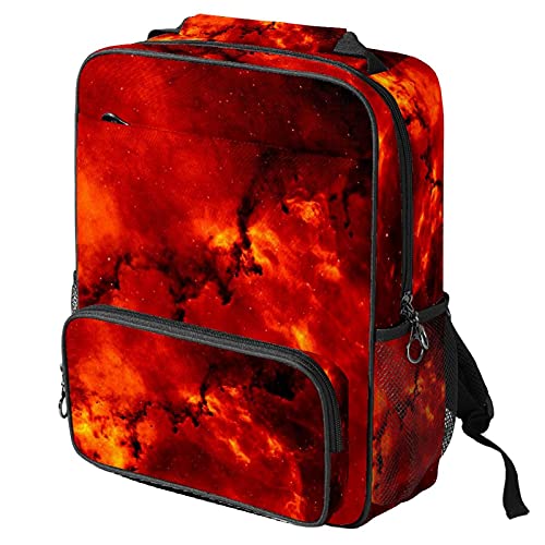 Sac à dos ordinateur portable galaxie rouge idéal pour le travail et les cours des filles