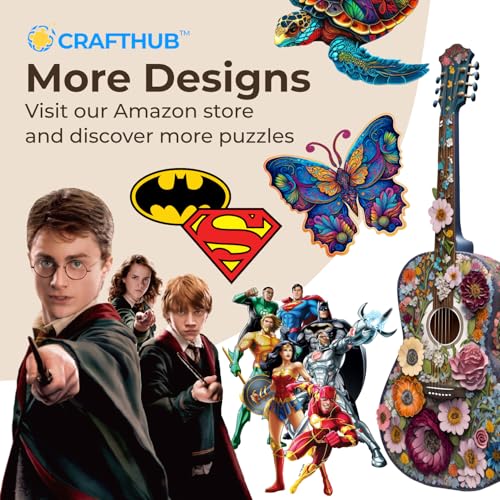 Crafthub CJYZ189758201AZ Dc Wooden Puzzles For Adults – A3 Batman Logo With 162 Pieces – Jigsaw Puzzle thumb #6