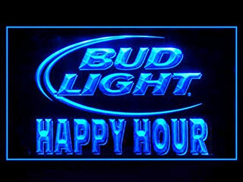 Bud Light Beer Happy Hour Drink Led Light Sign