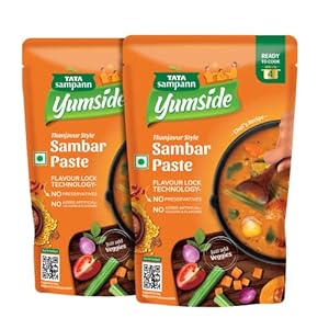 Tata Sampann Yumside Thanjavur Style Sambar Paste | Ready to Cook | Serves 8 Pax, 150g (Pack of 2)