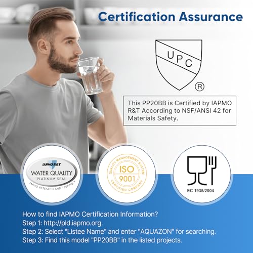Image of PUREPLUS 1 Micron 20 inchx4.5 inch Whole House Sediment Home Water Filter, 2 Pack