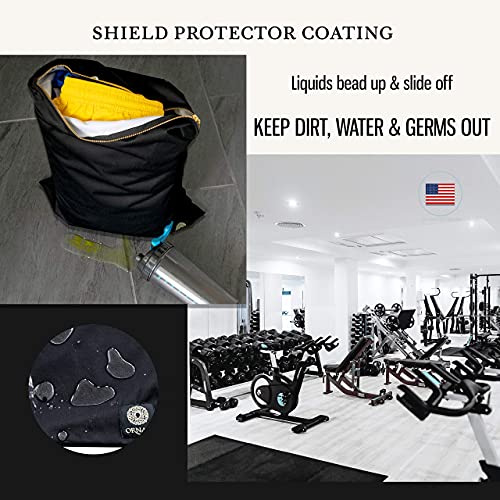 Waterproof Antimicrobial Gym Clothes Bag & Organic Towel Travel Set Inhibits Bacteria & Odor From Sweat #TOP3