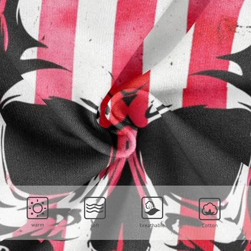 Grunge American Flag Skull Little Girl Panties Toddler Underwear Floral Cotton Animal Briefs Undies Kids 2t3