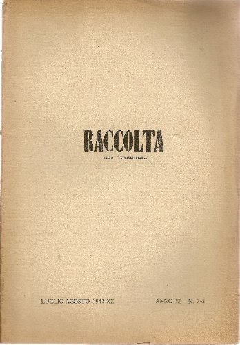  Raccolta. Rivista mensile di cultura e di politica