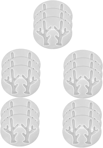15 Pcs Antler Mold Stencils for Crafts Jeweled Hair Clips Elk Antler Molde De para Resina De para Gelatinas Silicone Mold White Antlers Supplies