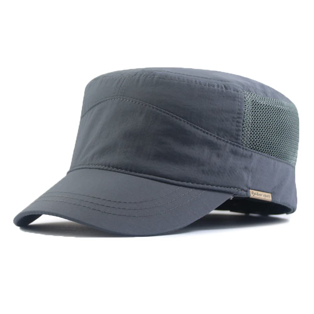 YAMEE Gorra militar de malla de talla grande para hombre, sombreros de verano XL, sombreros del ejército Quick Qry Short Bill Hat Cadete Cap