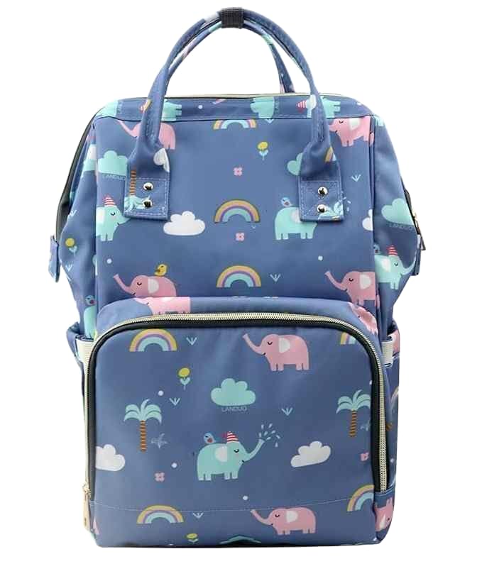 Ramyaa Diaper Bag for Moms | Multi-Compartment Baby Bag with | Blue | Large Storage, Multipurpose Backpack for Travel, Outings-image-26