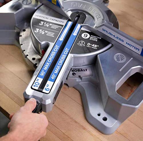 Kobalt 7-1/4-In 24-Volt Max Dual Bevel Sliding Compound Cordless Miter Saw (Tool Only) #TOP5