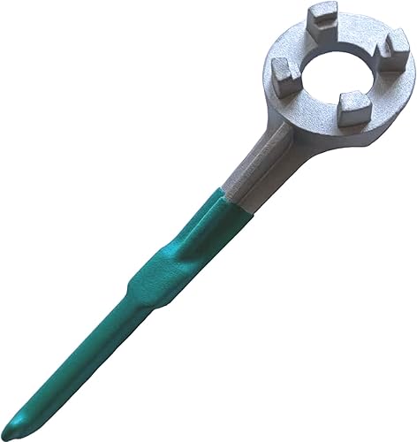 Miniatura 7 de Llave de tambor de aluminio, tapones de tambor de plástico para abridor de tambor de 55 galones, se adapta a tapas de barril de 2 pulgadas y 34
