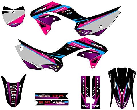 Miniatura 9 de Kit completo de gráficos KLX 230 R Surge Pink Senge Graphics 2020-2023 con identificación de piloto, compatible con Kawasaki