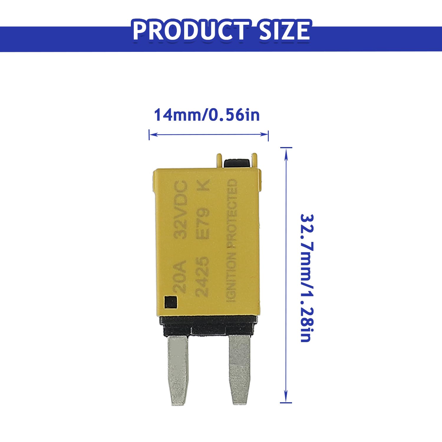 BOJACK ATM Manual Resettable Fuse Low Profile Mini Blade Fuses — Amazon image 2