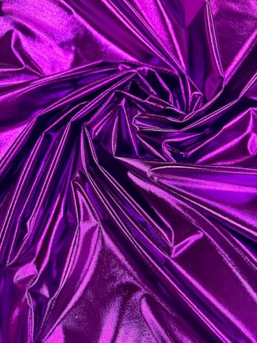 Sedona Designz 58/60" Wide Foil Knit Fabric – 94% Polyester 6% Spandex DTY, All-Over Foil Finish – Soft Stretch Knit for Apparel, Costumes, Dancewear & Crafts