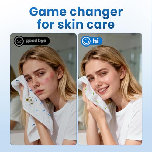 Image of Borje Face Towels XL, Disposable Face Towel 10 inch x 12 inch, 50 Count, 100% USDA Biobased Facial Towelettes, Ultra Soft & Clean Makeup Remover Dry Wipes for Women Cleansing
