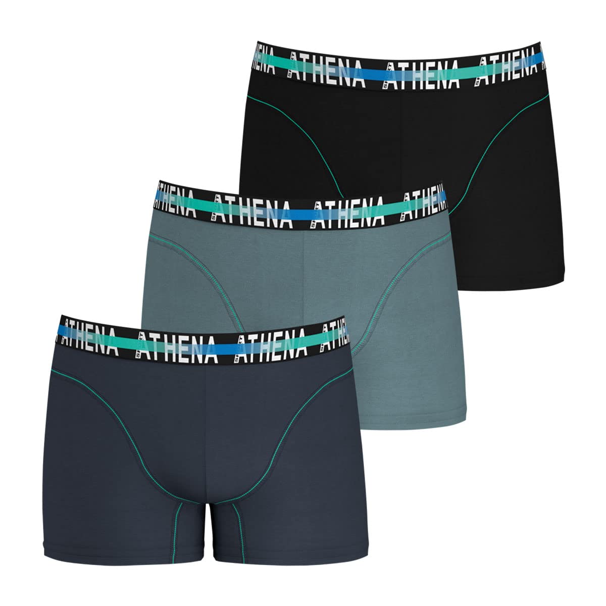 Athena Men's Gris/Jean/Noir Endurance 24H Ln49 Underwear, M