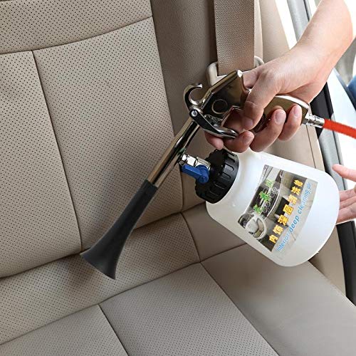 Autowäsche Lanze Auto-Luft-Reinigungsfläche Innenaußen-Luft-Air-Waschen-Werkzeugstecker Auto Motorrad Glasfenster-Lederreiniger Schaumlanze (Color : Black)