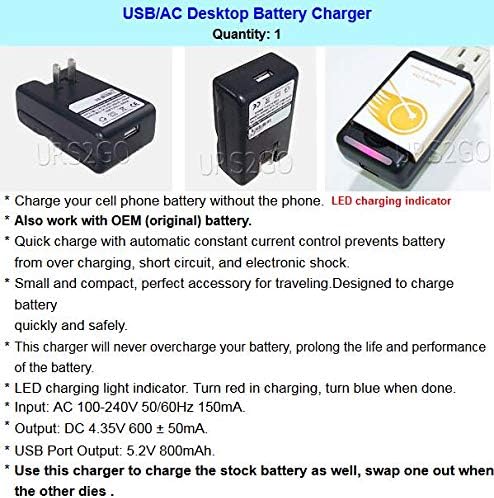 [Upgraded 7300mAh Extended Double Layer Battery Back Cover Desktop Charger Compatible with Samsung Galaxy S3 III i9300 SCH-i535 Verizon Cellphone