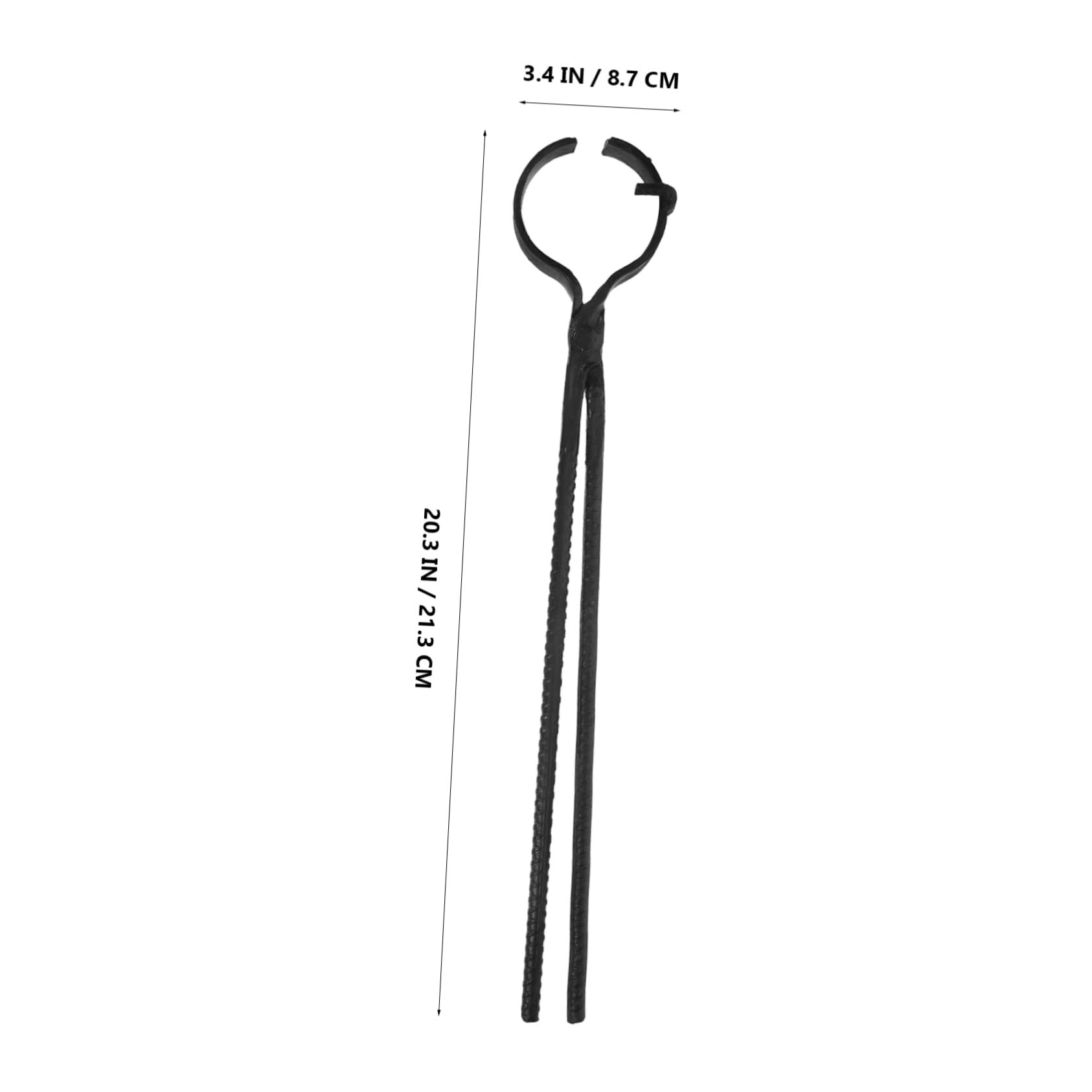 DOITOOL Pinza per Crogiolo in Acciaio al Carbonio Nero per Gioiellieri | Uso Professionale, Adatta a Metallo e Rame, per Lavorazioni su Larga Scala, Presa Confortevole Resistente al Calore