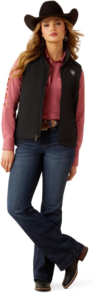ARIAT womens Ariat Logo Softshell Vest - Image 3