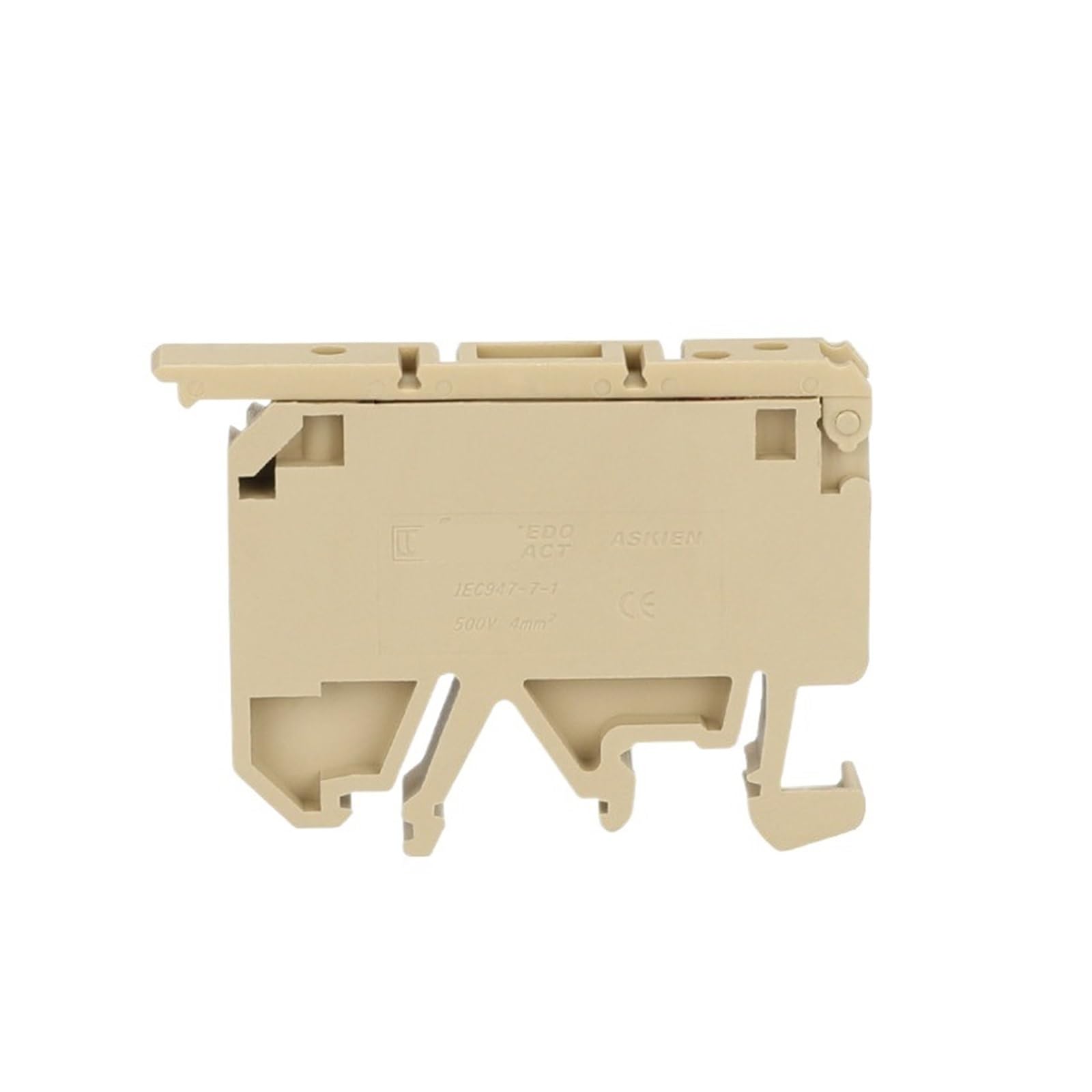 ASK1EN – lumière LED 24V/220V, 5x20mm, 0.5-10A, porte-fusible, bornier sur Rail Din, connecteur à vis 4 mm², 10 pièces, SAK ASK1LDEN ASK 1EN(Gray -220V LED,With Fuse 6A)